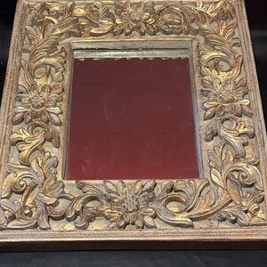 Ornate Gold Floral Wall Mirror